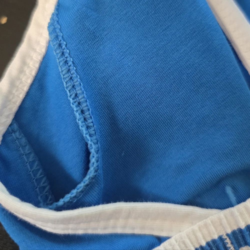 Calvin Klein Women's Retro Colorblock Bralette & Bikini Set- Vibrant Blue-Medium - Picture 8 of 8